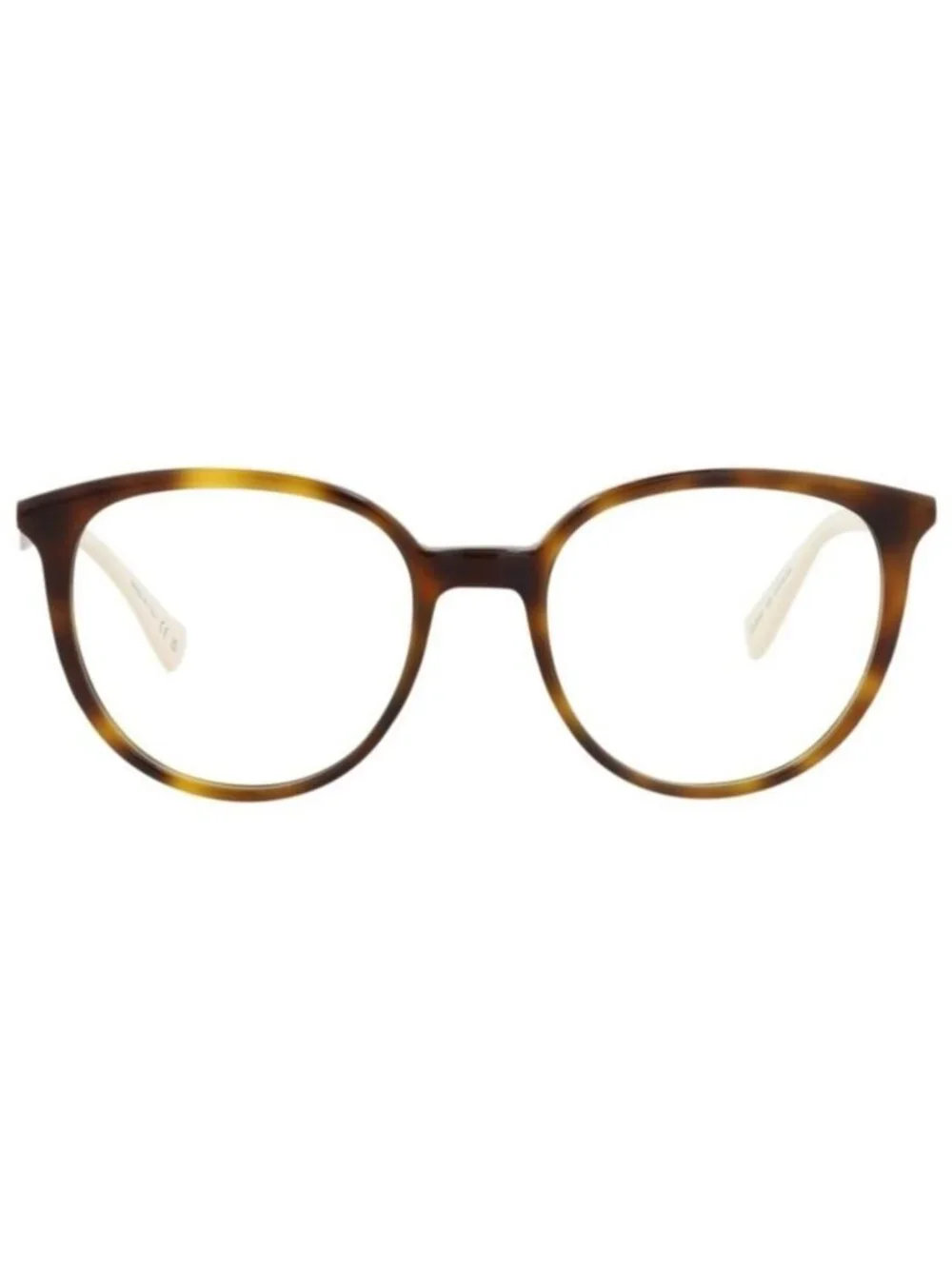 New Gucci Womens Round/Oval Havana Silver Transparent Fashion Designer Eyeglasse